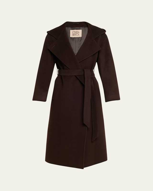 Long Belted Wool Coat
